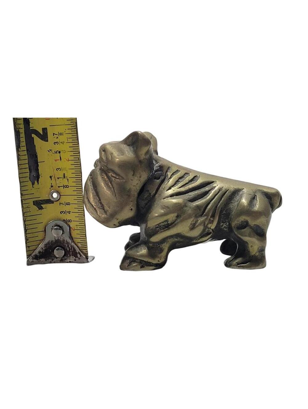 Vintage Brass English Bulldog & Pointer Hunting Dog Figurine Set - Picture 8 of 16